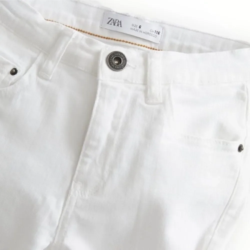ZARA Kids White Basic Denim Shorts NWT Size 11/12